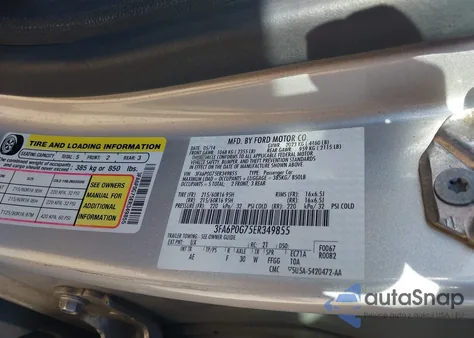 2014 Ford Fusion S from USA, damaged, VIN 3FA6P0G75ER349855